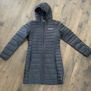 Columbia Down 650 Woman’s small long puffer jacket